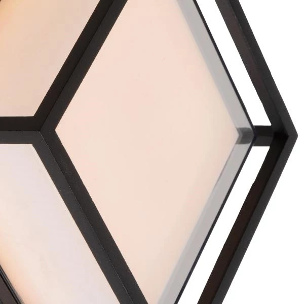 Lucide SINGA LED - Wandlamp Buiten - LED - 1x9,6W 3000K - IP54 - Zwart - detail 1